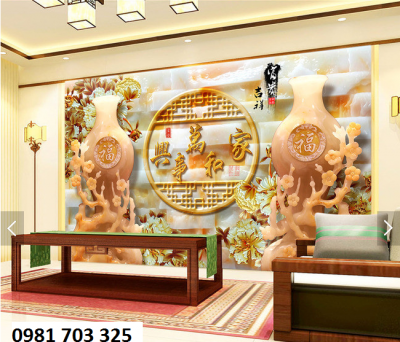 Tranh gạch sứ ngọc 3D trang trí phòng