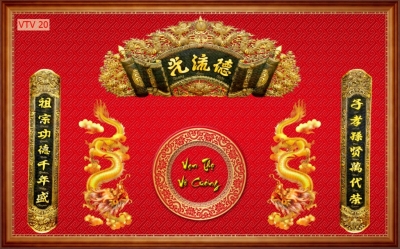 Gạch men 3D - phòng thờ