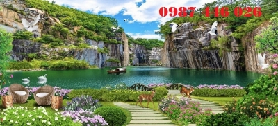 Gạch tranh gạch men phong cảnh đẹp HP8622