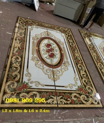 Gạch thảm , thảm lát nền khắc kim mới nhất