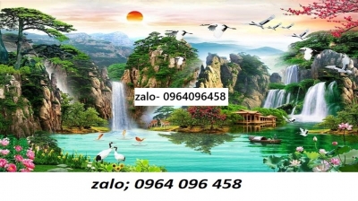Tranh gạch 3d phong cảnh đồng quê- JHG75
