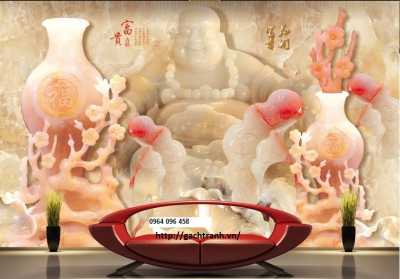 gạch tranh phật di lặc 3d