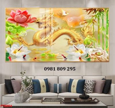 Tranh gạch rồng , tranh phượng long JSG299