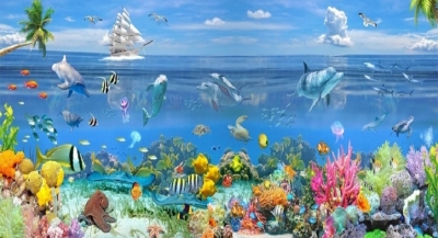 Tranh gạch ốp tường phòng tắm 3d - XVB799