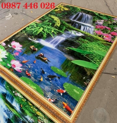 Gạch tranh 3d thác nước khổ đứng HP967