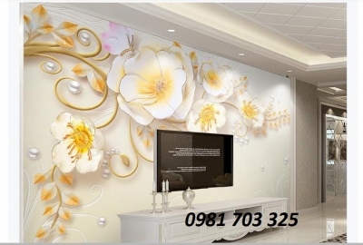 Tranh gạch 3D- tranh hoa