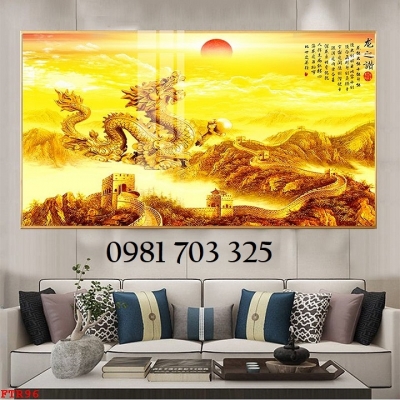 Tranh gạch 3d trang trí rồng phượng