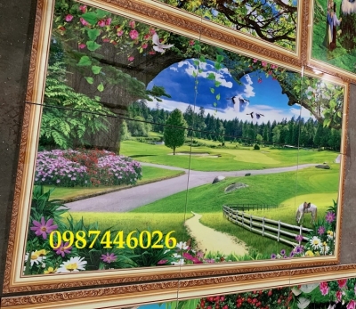 Gạch tranh phong cảnh 3d ốp tường HP82