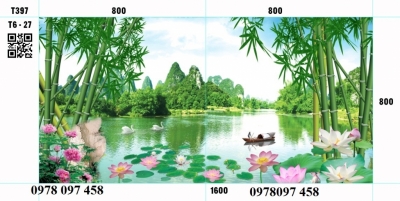 Tranh 3D - tranh gạch phòng khách