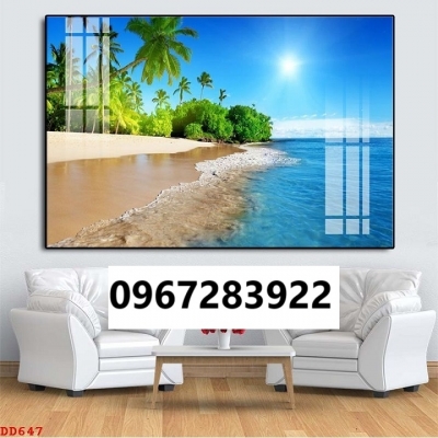 Gạch tranh 3d cảnh biển xanh
