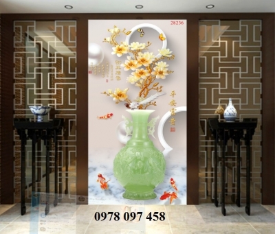 Tranh gạch bình hoa