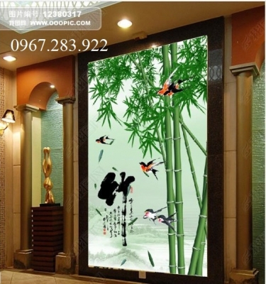 Gạch tranh- Tranh trang trí cây tre