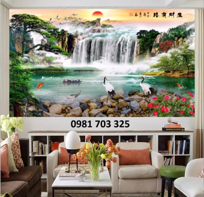 tranh gạch, gạch tranh 3D phong cảnh