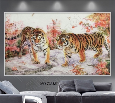 Tranh gạch men 3D phong thủy- gạch tranh hổ