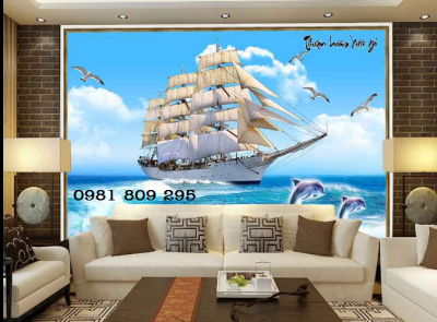 Thuận buồm xuôi gió - gạch tranh 3d