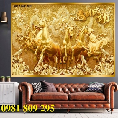 tranh gạch 3d rồng ốp phòng thờ