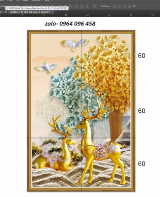 Tranh gạch 3d ốp tường hành lang - sảnh - KMN76