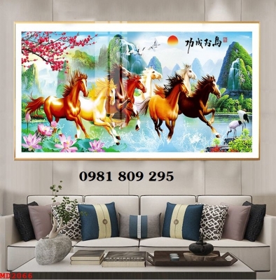 mẫu gạch tranh Mã Đáo Thành Công Đẹp Hút Tài Lộc
