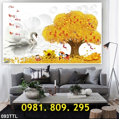 gạch 3d ốp tường , tranh hoa tài lộc