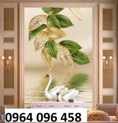 tranh 3d trang trí mẫu hoa ngọc - DKB43