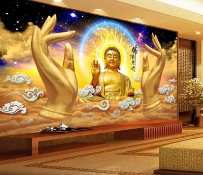 Tranh gạch 3d ốp tường phật phòng thờ - XCXV44