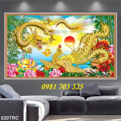 tranh rồng phong thủy- gạch tranh 3D