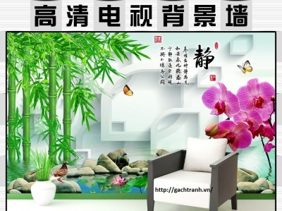 Tranh gạch 3d trang trí phòng khách - 555XK