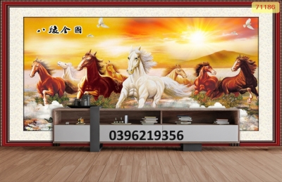 Tranh ngựa mã đáo 3D đẹp