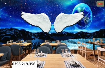 Gạch cánh thiên thần 3d trang trí