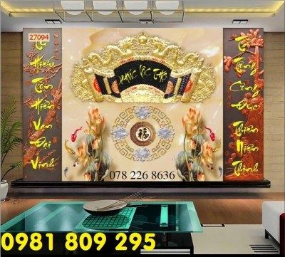 Gạch tranh ốp tường 3d - tranh phòng thờ