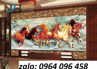 Tranh mã đáo thành công - gạch tranh 3d ốp tường - HHH5