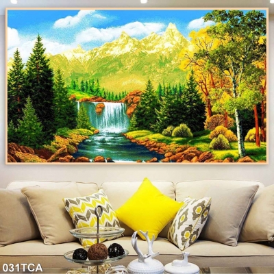 Tranh 3D ốp tường - tranh gạch giả sứ ngọc