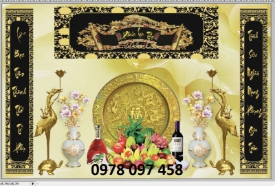 Tranh ốp phòng thờ - gạch tranh 3D