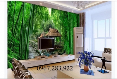 Gạch tranh- Tranh trang trí cây tre