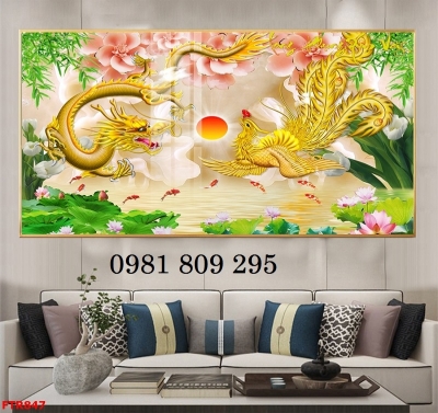 Gạch tranh 3d rồng , long phụng