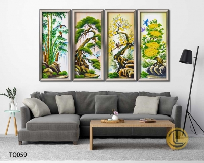 Tân trang phòng khách- gạch tranh 3D