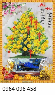 Tranh gạch 3d hoa mai - gạch tranh 3d hoa mai - CNVX3