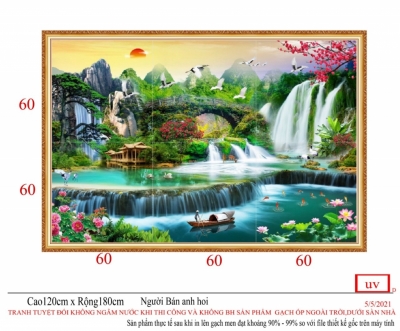 Tranh gạch 3D - phong cảnh thiên nhiên đẹp