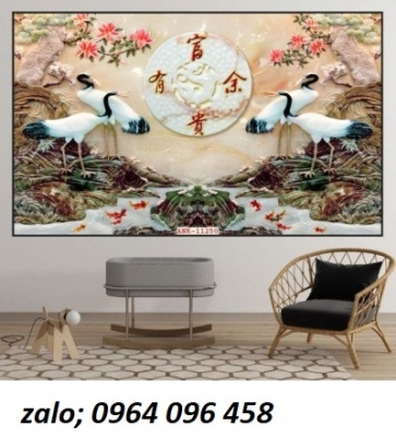 Gạch tranh 3d ốp tường phòng khách - JFC4