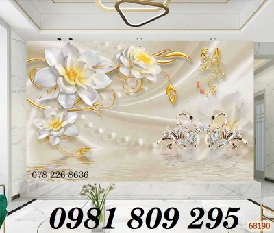 Tranh gạch ốp tường phòng khách 3d
