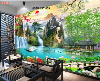 Trang trí phòng khách - tranh gạch men