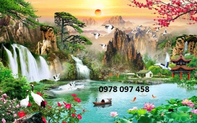Tranh phòng khách - tranh gạch men