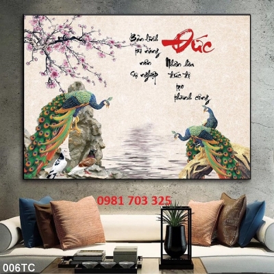 Tranh gạch trang trí phòng khách-tranh 3D