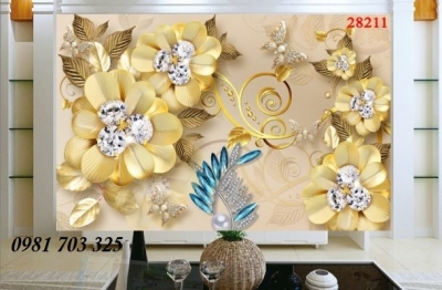 Tranh gạch 3D- tranh hoa
