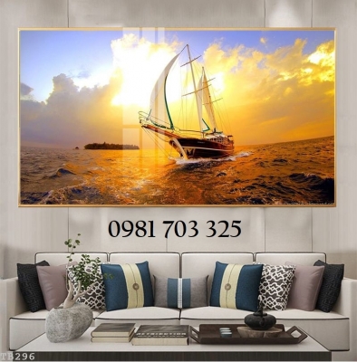 Tranh gạch men phong thủy thuận buồm xuôi gió