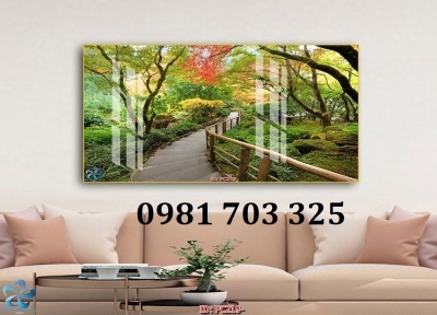 Tranh gạch men 3D ốp phòng khách
