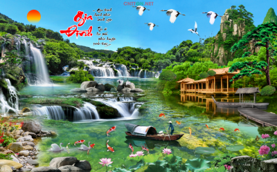 Tranh gạch 3d ốp tường hàng rào ngoài trời - CNBN955