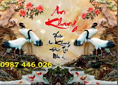 Gạch tranh chim hạc HP-8383