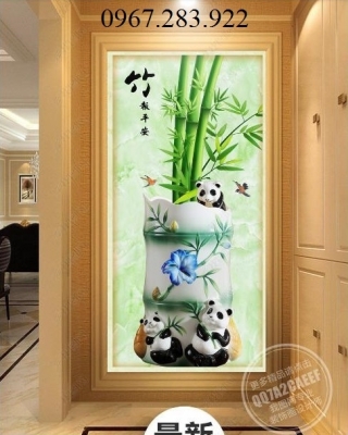 Tranh gạch trang trí- Tranh cây tre