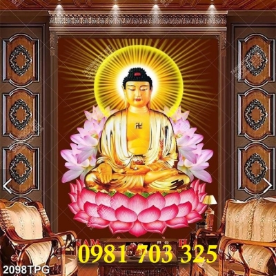 Tranh Phật ốp phòng thờ, gạch tranh 3D